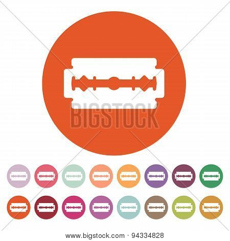 The Blade Razor Icon. Shaver Symbol. Flat