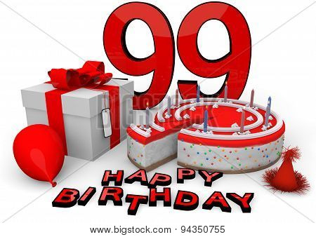 Happy Birthday In Red