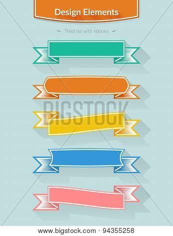 Vector colorful ribbons