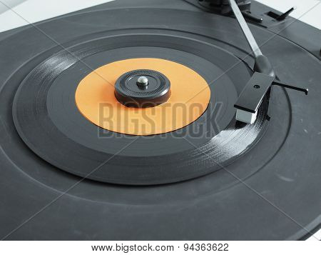 Vinyl Record On Turntable