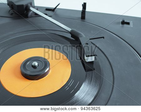 Vinyl Record On Turntable