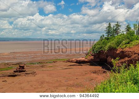 View at Burncoat Head Park on the Bay of Fundy in Nova Scotia.  Where the highest tides in the world are reported.