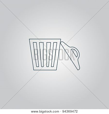 Trash can. Vector illustration