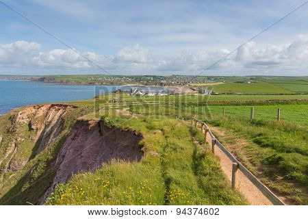 South west coast path towards Thurlestone South Devon England UK from the direction of Hope Cove