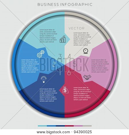 Multi-coloured Circle Numbered, Six Options