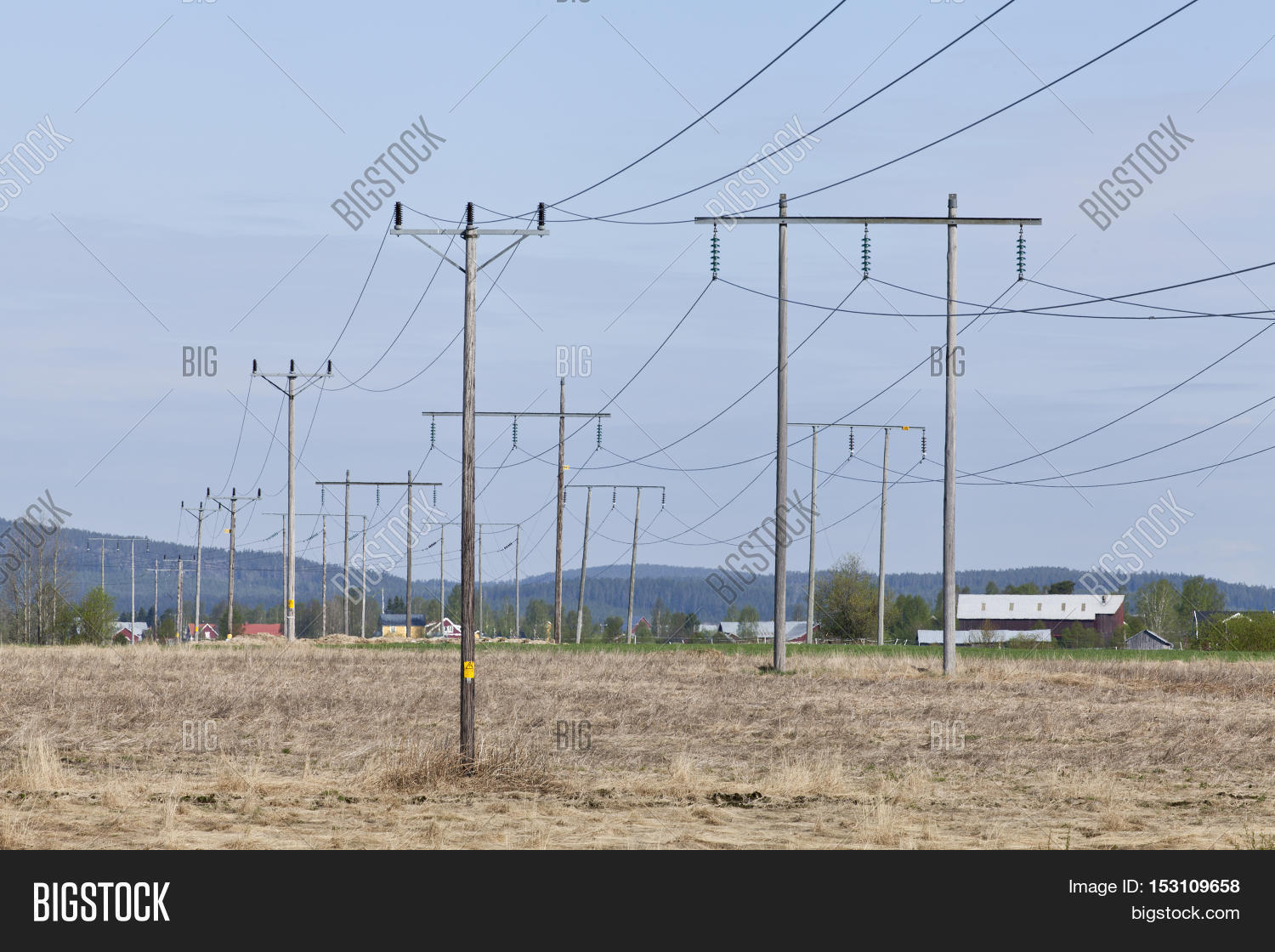 Power Line Landscape, Image & Photo (Free Trial) Bigstock