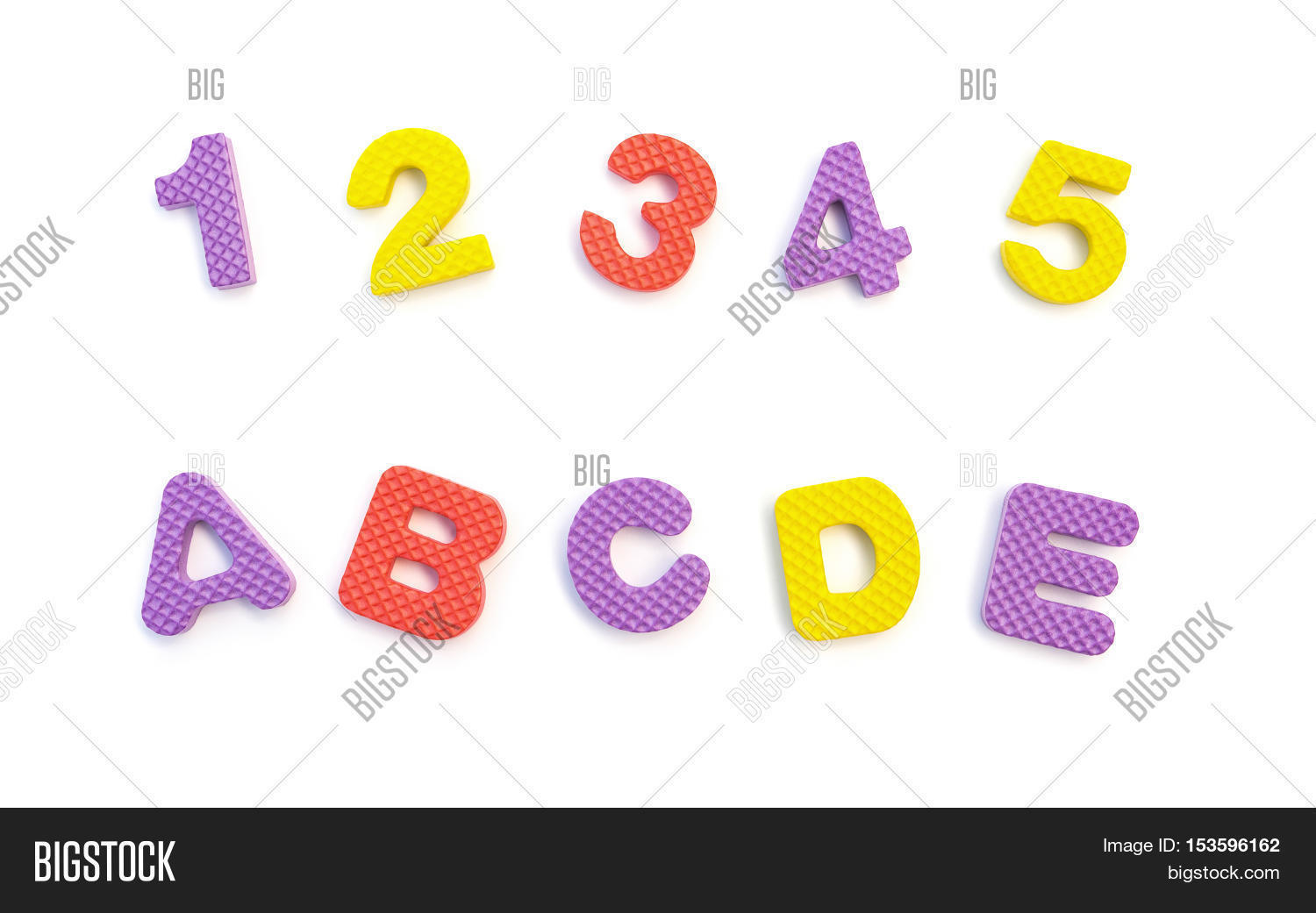 Letters 12345 이미지 및 사진(무료 체험) | Bigstock