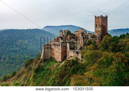 Majestic Medieval Castle  Saint-ulrich On The Top Of The Hill