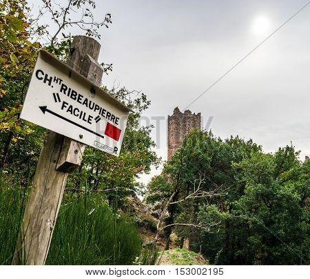 Majestic Medieval Castle  Saint-ulrich On The Top Of The Hill