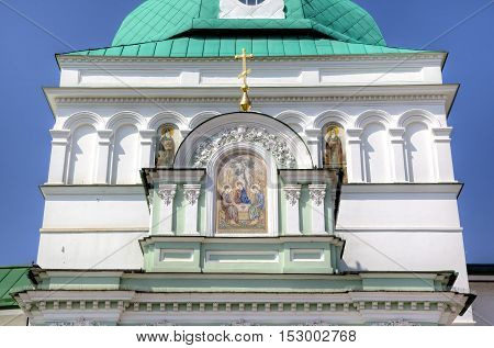 Holy Gates and gate tower. Holy Trinity St. Sergius Lavra. Sergiev Posad, Russia.