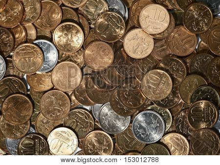 Petty russian cash coins of different denomination kopiyka