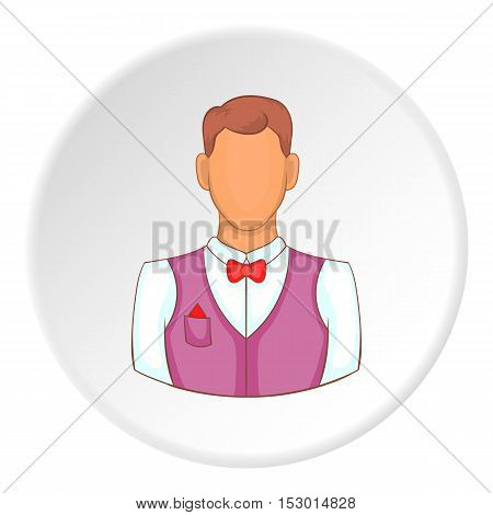 Croupier icon. Flat illustration of croupier vector icon for web