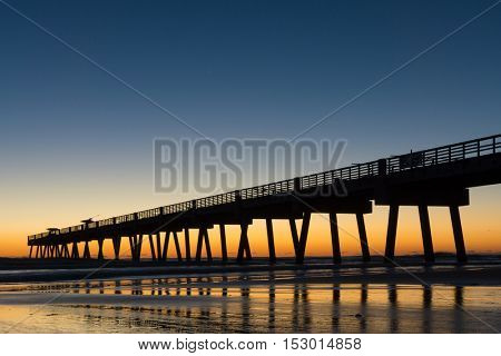 Jacksonville Beach, Florida Pier at Sunrise