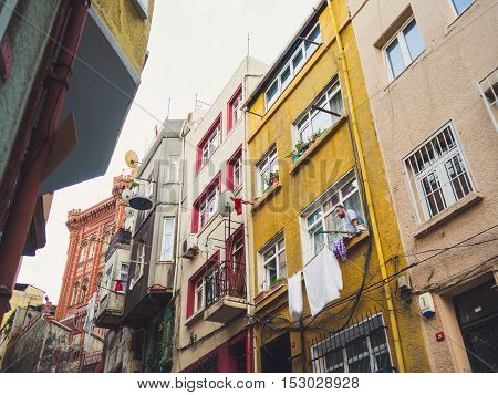 People And Colorful City Of Balata.