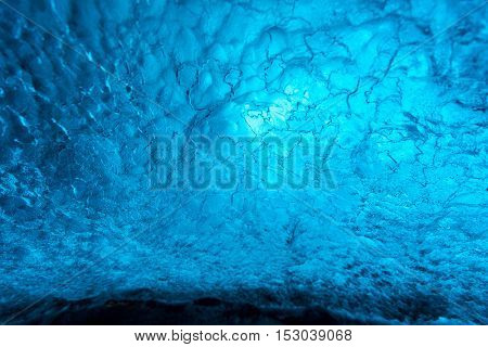 Ice wall background in Cave Iceland at Vatnajokull Glacier Jokulsarlon Nationa Park