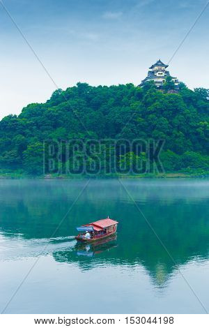 Inuyama Castle River Tourist Boat Telephoto