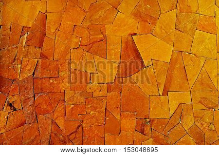 Background art on walls built with wood.