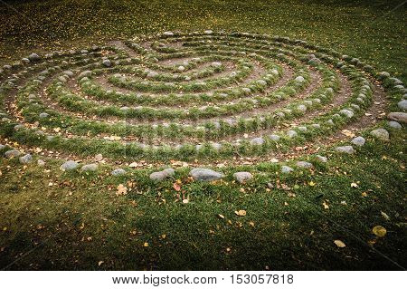 Very old maze in Sweden. Goes all the way back to the stone age. No one knows excactly what it was used for.