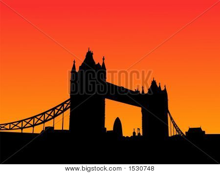 Tower Bridge London bij zonsondergang