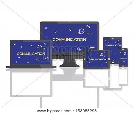 Geometric Font Media Technology Sharing Concept