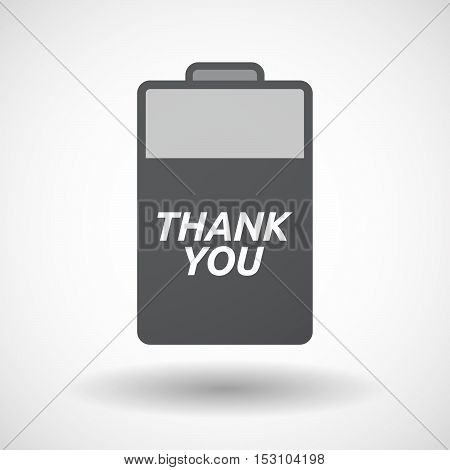 Isolated  Battery Icon With    The Text Thank You