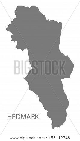 Hedmark Norway Map grey illustration high res