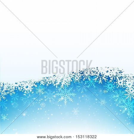 Christmas snowflake with night star light and snow fall abstract bakcground vector illustration eps10 002