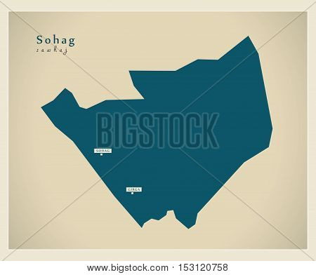 Modern Map - Sohag EG vector high res