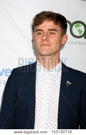 LOS ANGELES - OCT 22:  Connor Franta at the 26th Annual Environmental Media Awards at Warner Brothers Studio on October 22, 2016 in Burbank, CA