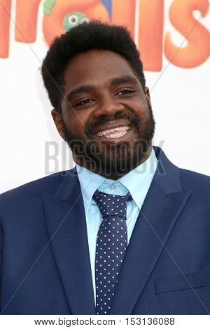 LOS ANGELES - OCT 23:  Ron Funches at the Trolls Premiere at Village Theater on October 23, 2016 in Westwood, CA