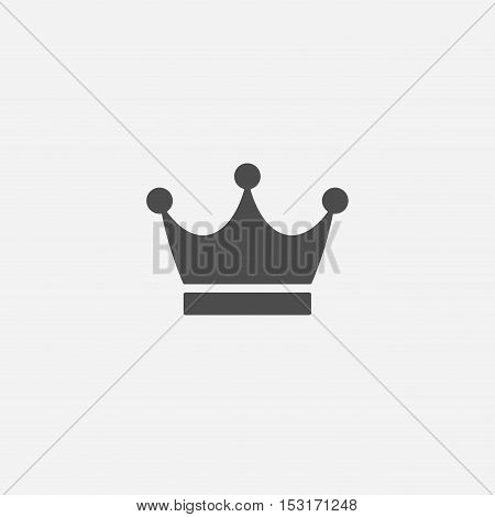Abstract flat style simple vector crown icon