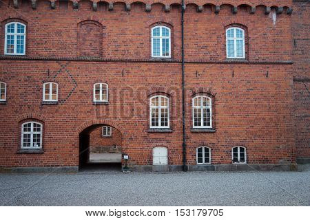 Beautiful Gisselfeld park palace and cloister, Denmark