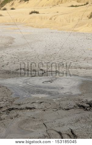 Mud Volcanoes - Texture And Eruption -romania, Buzau, Berca