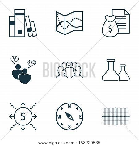 Set Of 9 Universal Editable Icons. Can Be Used For Web, Mobile And App Design. Includes Icons Such A