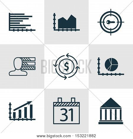 Set Of 9 Universal Editable Icons. Can Be Used For Web, Mobile And App Design. Includes Icons Such A