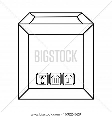 carton box packing isolated icon vector illustration design