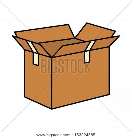 carton box packing isolated icon vector illustration design