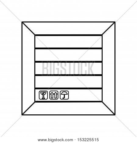 carton box packing isolated icon vector illustration design