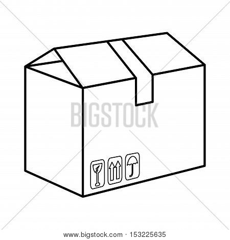 carton box packing isolated icon vector illustration design