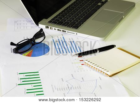 Document Financial Accounting On Office Accountant Desk