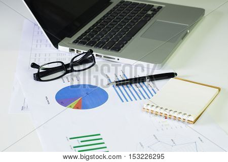 Document Financial Accounting On Office Accountant Desk
