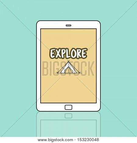 Outdoors Camping Tent Graphic Concept
