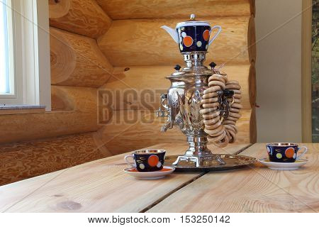 Composition with samovar / The samovar is on the table