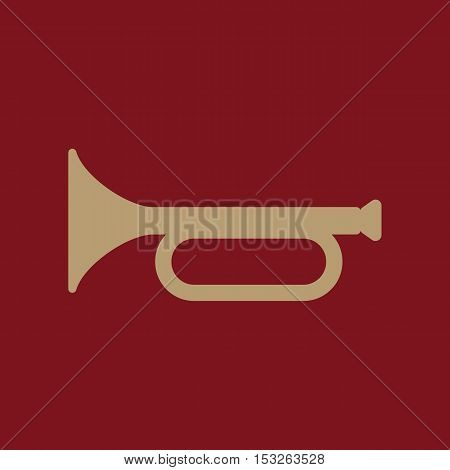 The horn icon. clarion symbol. Flat Vector illustration