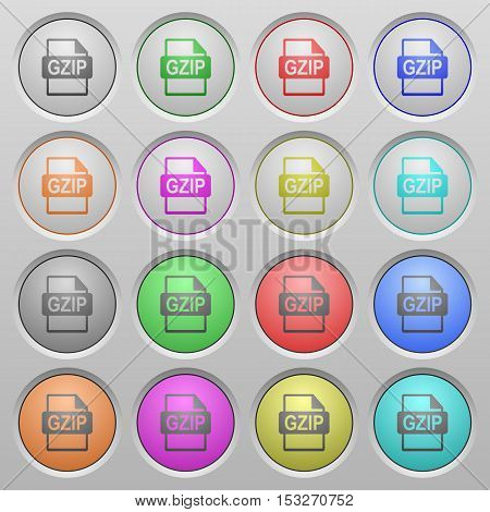 GZIP file format plastic sunk spherical push button set