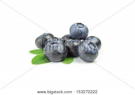 bunch of blueberry on a white background.