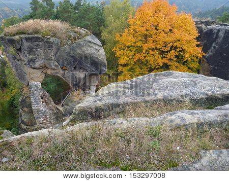 Ruin Of A Rotstejn Castle In Bohemian Paradise