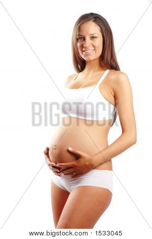En smuk gravid kvinde