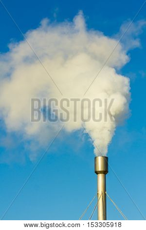The Hague the Netherlands - July 30 2016: greenhouse chimney emission