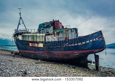 Old Ship Wreck In Fort William, Scotland